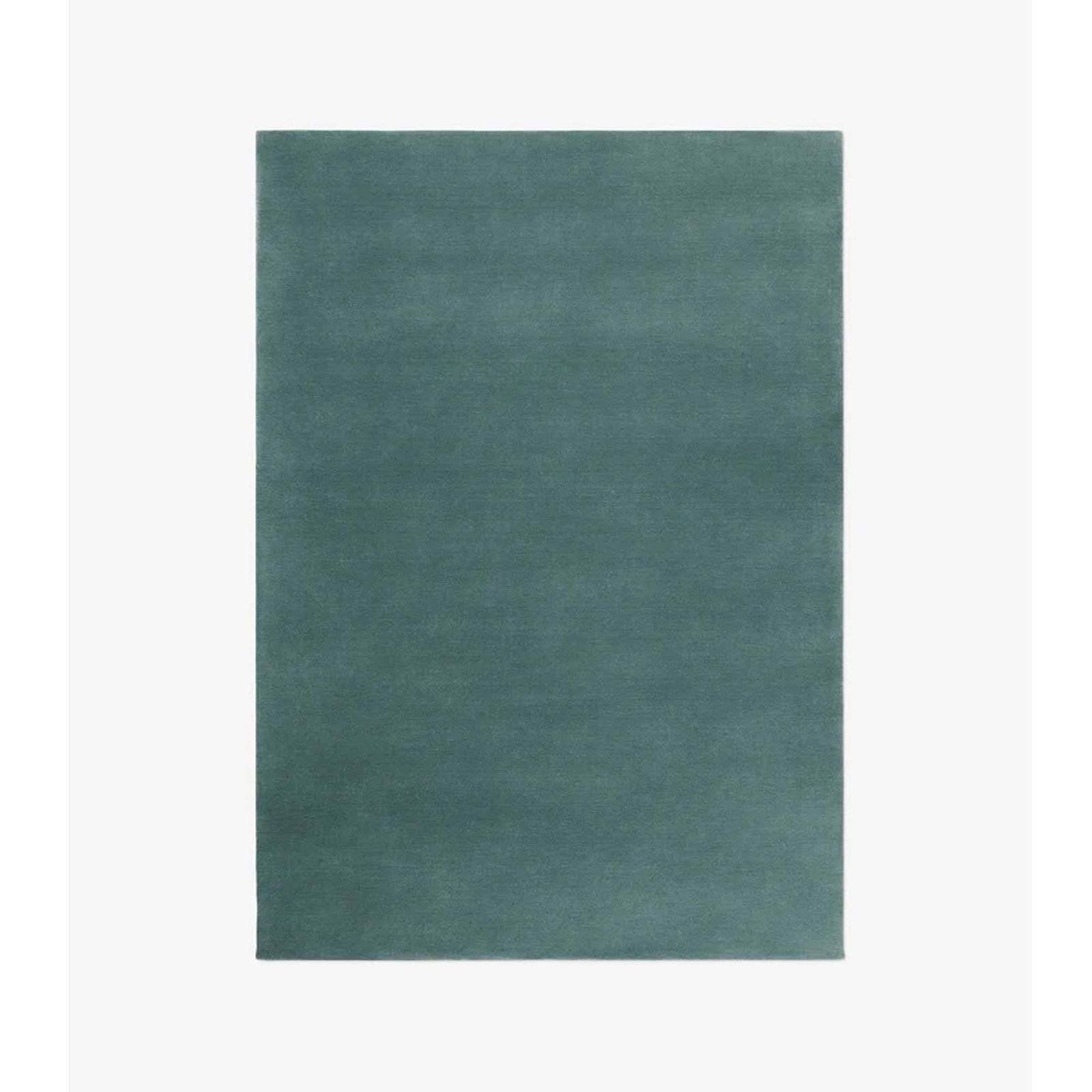 Solid Teal Area Rug | Modern Hand Tufted Minimalist Wool Carpet Soft Contemporary Living Room Bedroom Decorative Floor Covering